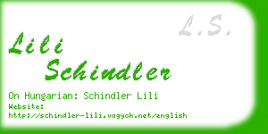 lili schindler business card